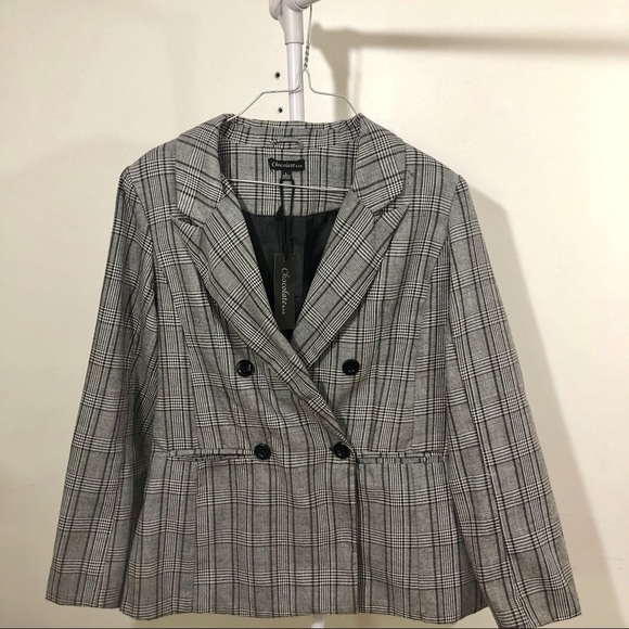 BRAND NEW Plaid Blazer Jacket - Picture 2 of 5